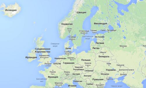 Географическая карта исландии